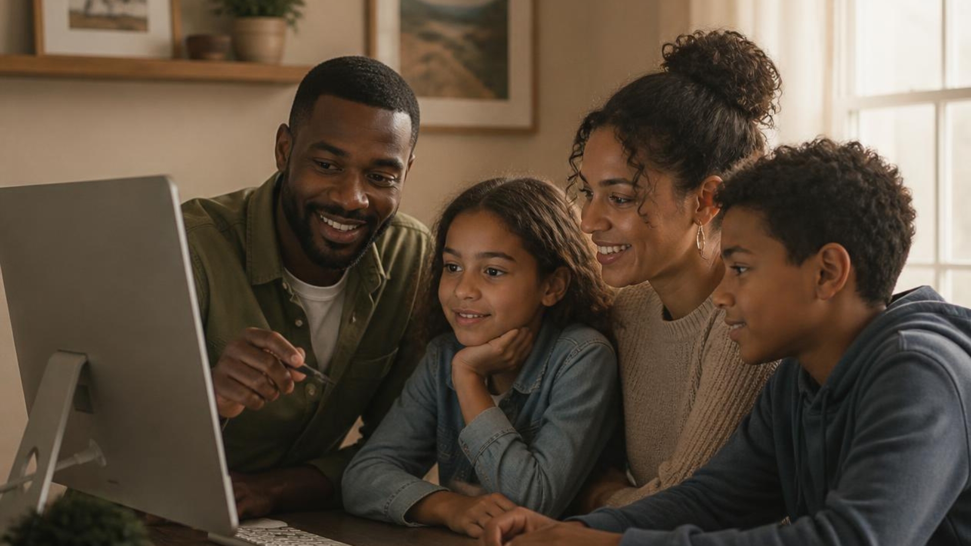 A household working through a Mastering Your Home module together
